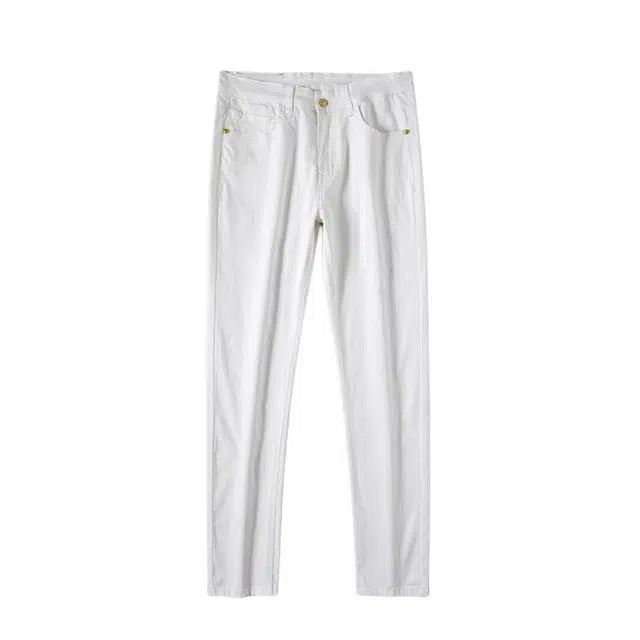 雅鹿 直筒修身休闲水洗耐磨弹力百搭高街中腰牛仔裤 男款