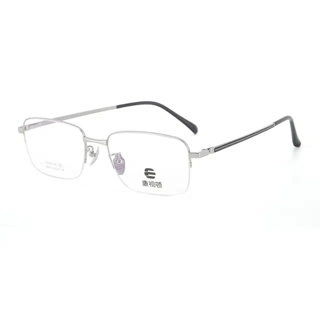 【联系客服可配度数】 康视顿 商务大脸近视眼镜框 钛合金 方形 光学镜架 男款 可选蔡司依视路明月凯米镜片