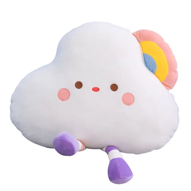 狐狸仙 可爱星星云朵抱枕 玩偶 毛绒公仔