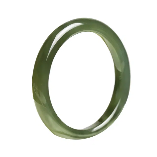 舒杰 湖水绿手镯 和田玉 玉镯女 高级气质妈妈款 男女同款情侣款 青白玉