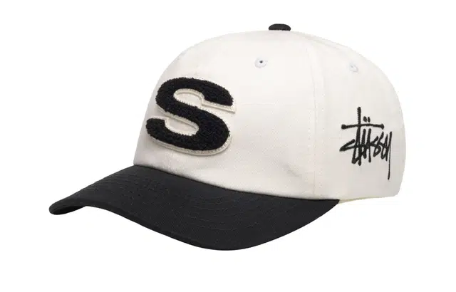 Stussy Letter Design Cotton Baseball Cap White