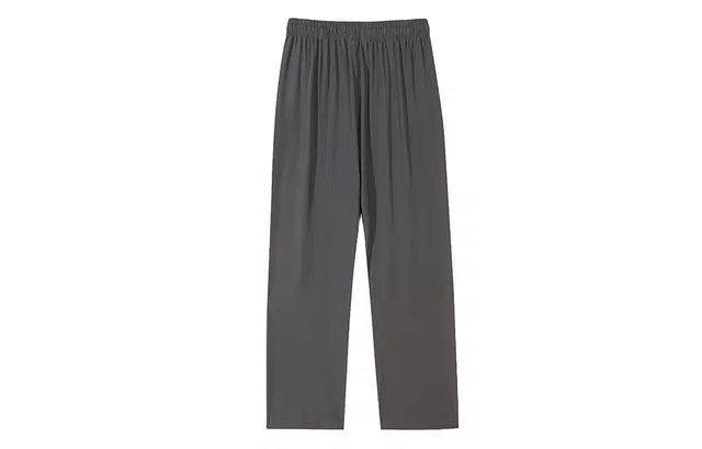 巴塞罗那足球俱乐部  纯色简约美式速干透气舒适梭织柔软透气高街嘻哈学院风基础针织百搭垂感弹力户外系带松紧直筒大码宽松中腰九分休闲裤 男女同款