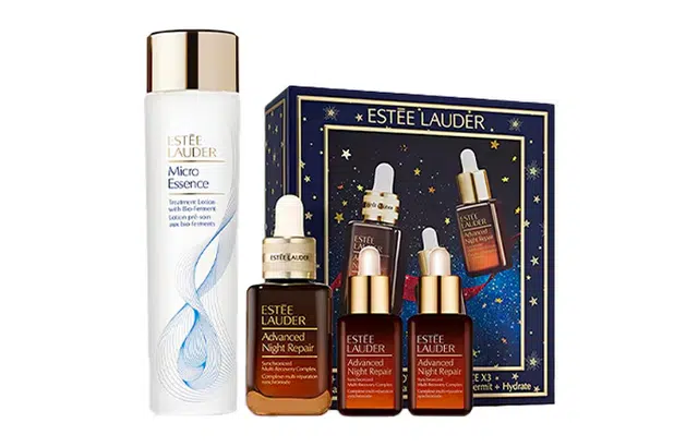 雅诗兰黛 棕心好友日原生露微精华护肤套装 提亮保湿 四件套