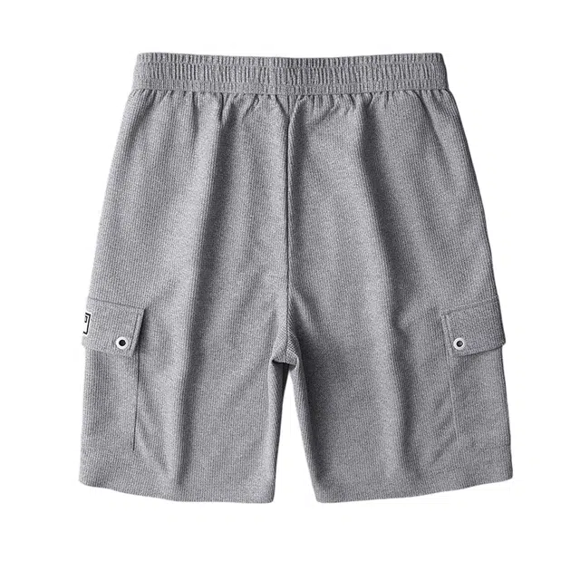 雅鹿 美式薄款工装五分裤运动宽松潮流系带中腰休闲短裤 男款