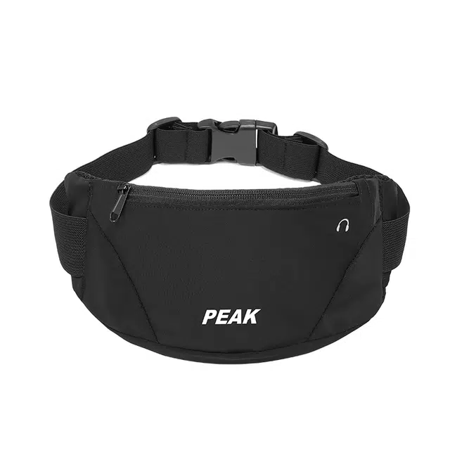 匹克 耐用舒适弹性腰带贴身透气功能齐全多结构轻便时尚通勤出游 莱卡布 腰包 男女同款情侣款 黑色