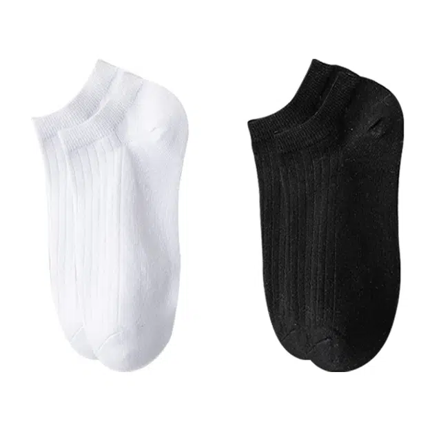 帕兰朵 纯色暗纹男生浅口不掉跟吸汗透气短袜 男女同款