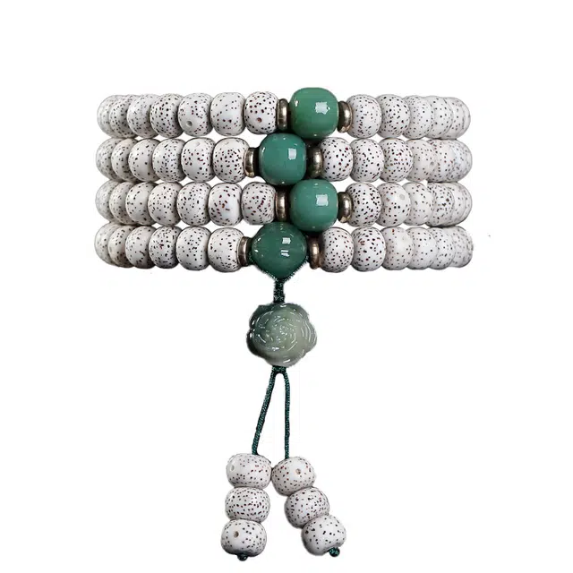 岁月静好 新中式国潮复古民族风多圈挂脖佛珠盘玩念珠 星月菩提 菩提类手串 男女同款情侣款