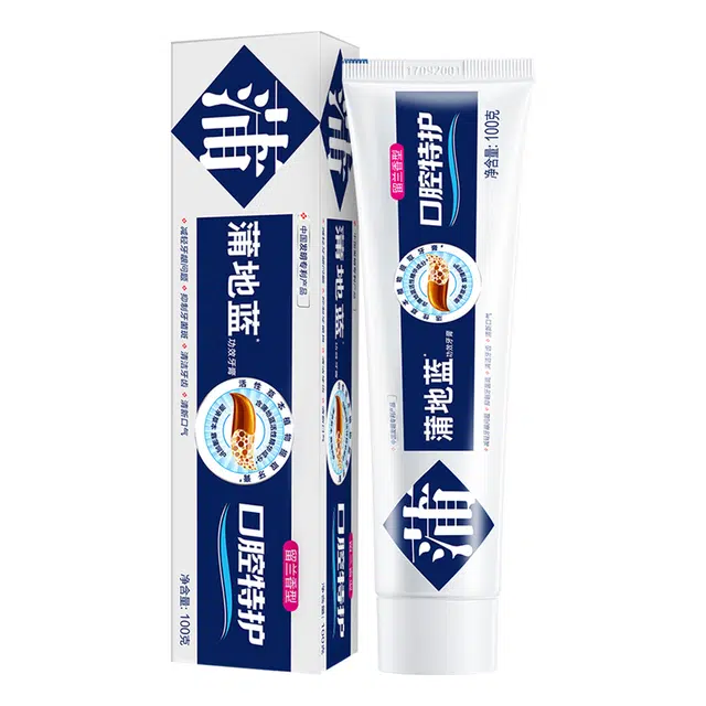蒲地蓝口腔特护牙膏留兰味薄荷味减轻牙龈问题抑制牙菌斑清洁牙齿清新口气