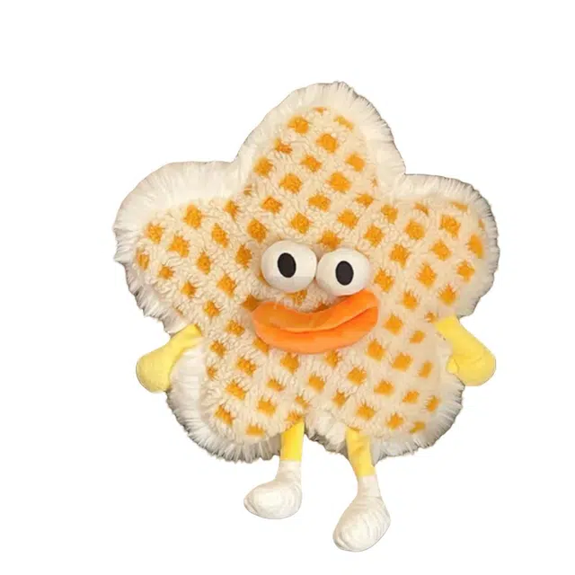 嗷嗷熊 香肠嘴星星抱枕二合一 可爱萌趣娃娃 陪伴安抚 玩偶 毛绒公仔