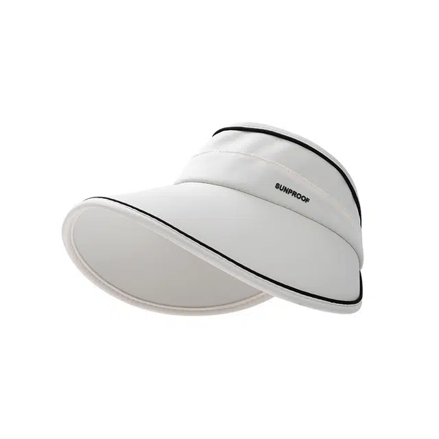 浪莎 遮阳大帽檐遮脸冰丝可扎马尾空顶帽户外出行露营遮阳太阳帽 聚酯纤维 防晒帽 女款