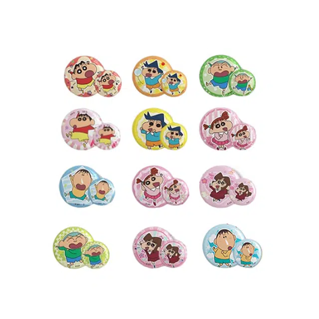 简动文创 蜡笔小新与同学系列 马口铁吧唧 徽章