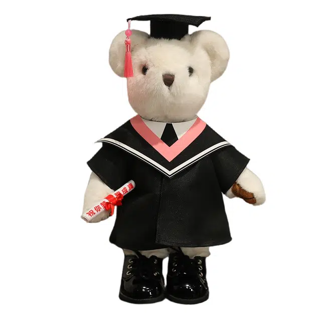 狐狸仙 毕业小熊 学士服泰迪熊 玩偶 毛绒公仔