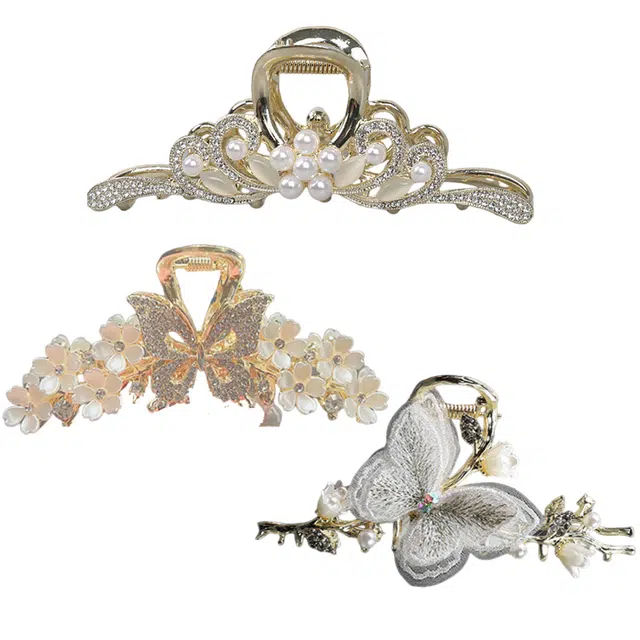 妖娆猫 新中式蝴蝶花朵高端创意 发夹 女款