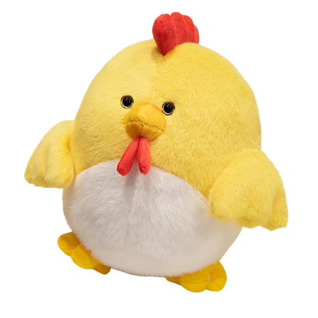 狐狸仙 可爱呆萌小鸡布娃娃 安抚伴睡小黄鸡 玩偶 毛绒公仔