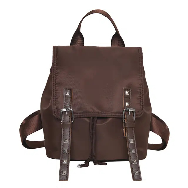 醇龙 韩版轻便时尚逛街通勤 尼龙 背包双肩包 常规 女款 棕/黑/米白