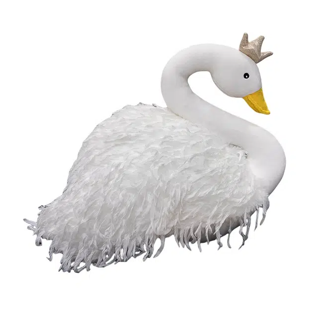 狐狸仙 可爱小天鹅 黑白天鹅布娃娃 玩偶 毛绒公仔