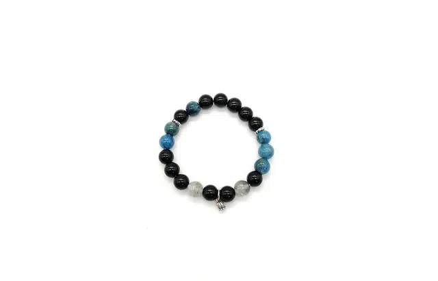 克拉日记 铃兰 中式 复古 幽灵石 蓝铃花 转运珠 高级感 黑曜石 手串 男女同款情侣款