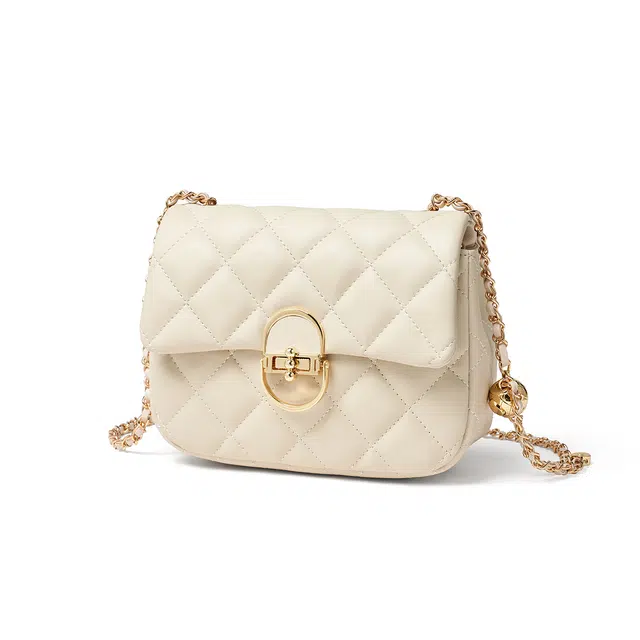 Red Dragonfly Quilted Leather Bag