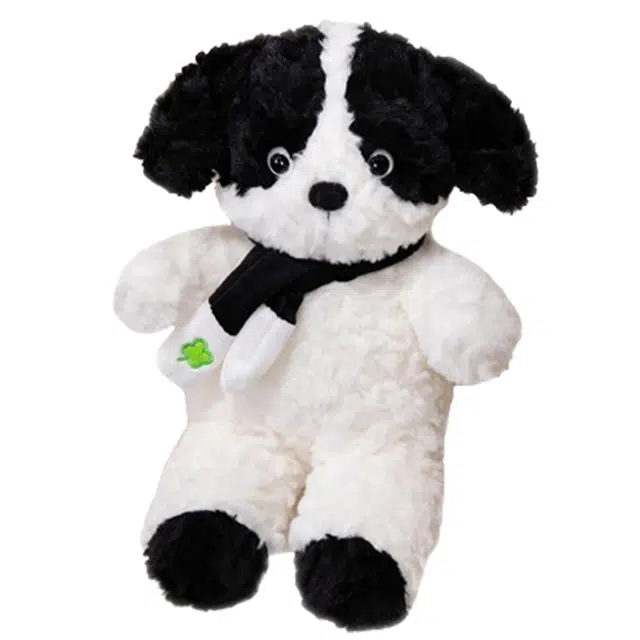 波比熊 围巾小狗 暖心陪伴 玩偶 毛绒公仔