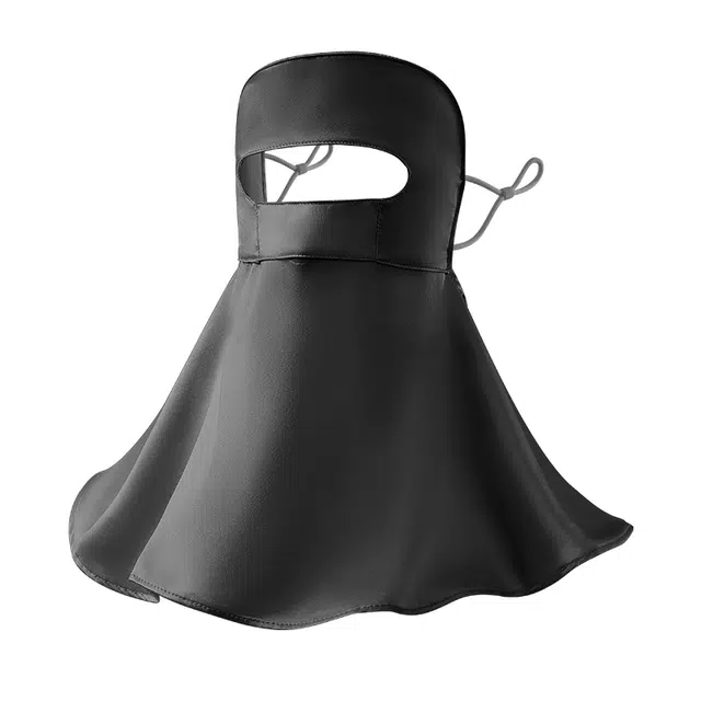 浪莎 户外出行骑车开车露营钓鱼登山防紫外线遮阳冰感护颈 桑蚕丝 防晒面罩 女款