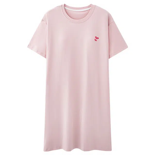 欧迪芬 薄款舒适亲肤休闲短袖睡裙 女款