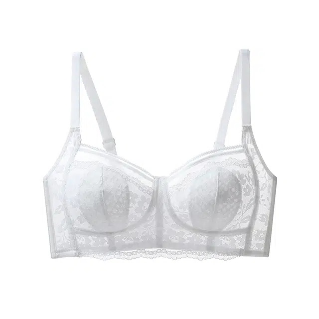 浪莎 大胸显小胸整型收副乳薄款聚拢内衣防下垂性感蕾丝美背胸罩文胸 女款