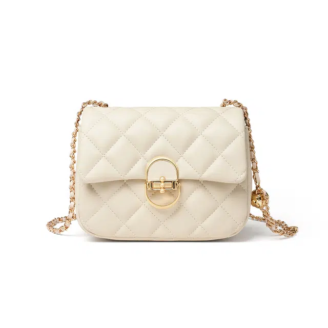 Red Dragonfly Quilted Leather Bag