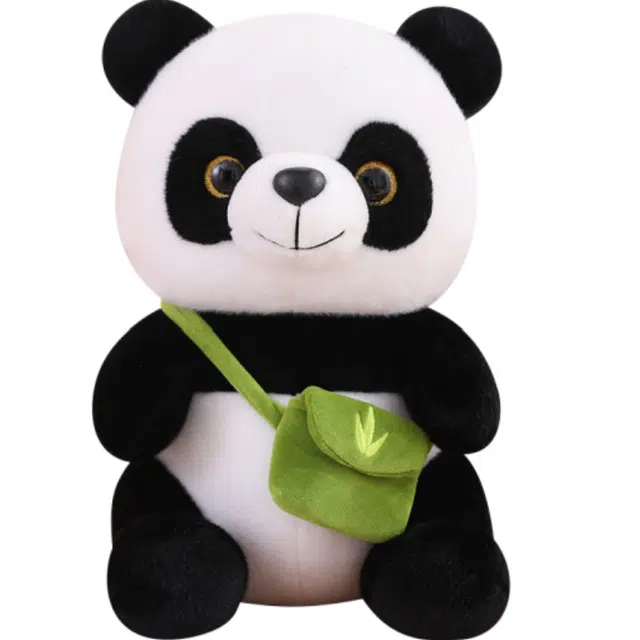 咔噜噜 萌宠卡通熊猫背包 布娃娃抱枕实用 玩偶 毛绒公仔