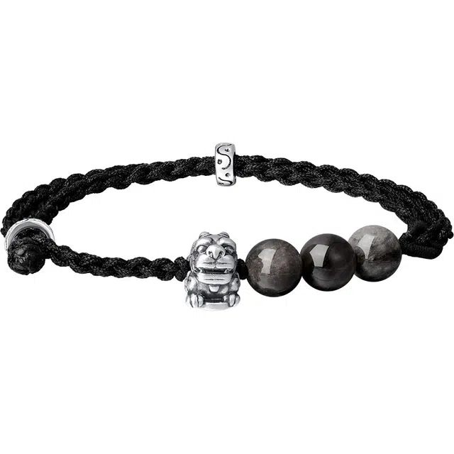 秦福炫 招财貔貅 男士 新中式 国潮 招财转运 玛瑙 手链 男款