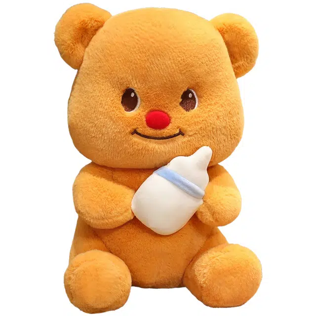 巴巴泥 奶瓶熊 裤兜熊 可爱布娃娃 玩偶 毛绒公仔