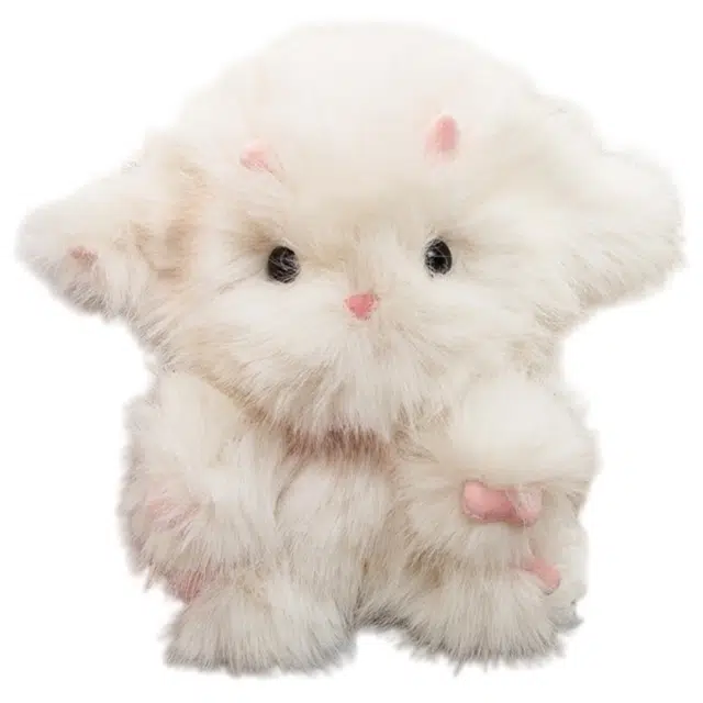 雄俊 甜心小奶羊 超可爱粉红少女梦羊宝宝 乖乖小羊潦草小羊可装扮生日快乐羊 创意治愈风可打理 玩偶 毛绒公仔