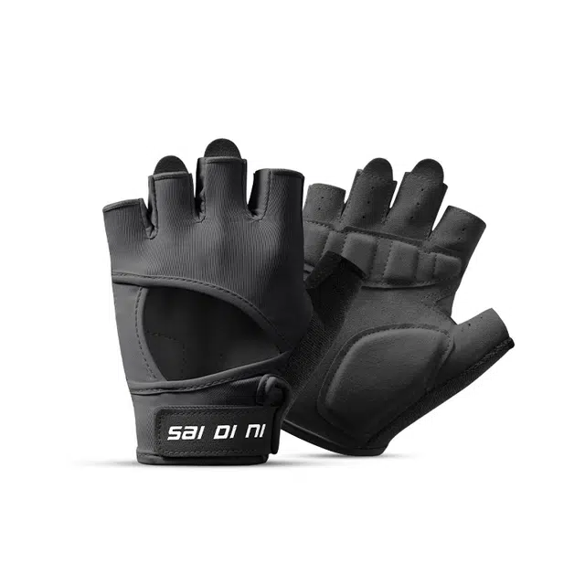 南极人 健身防起茧防滑耐磨室内器械训练户外骑行防晒半指薄款减震透气 运动手套 男女同款情侣款