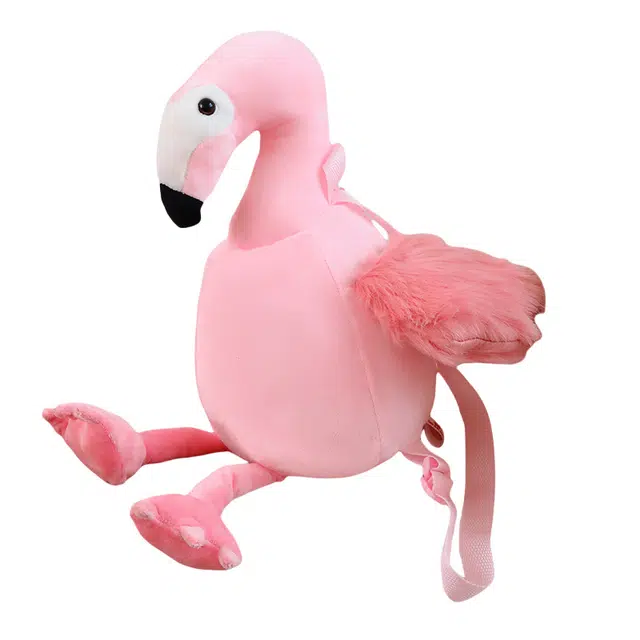 嗷嗷熊 大象和火烈鸟背包 可爱萌趣娃娃 玩偶 毛绒公仔