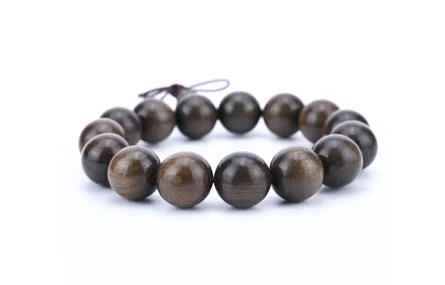 天纵 大气招财纳福木质文玩佛珠 国潮转运 金丝楠阴沉木 木作手串 男款 阴沉木