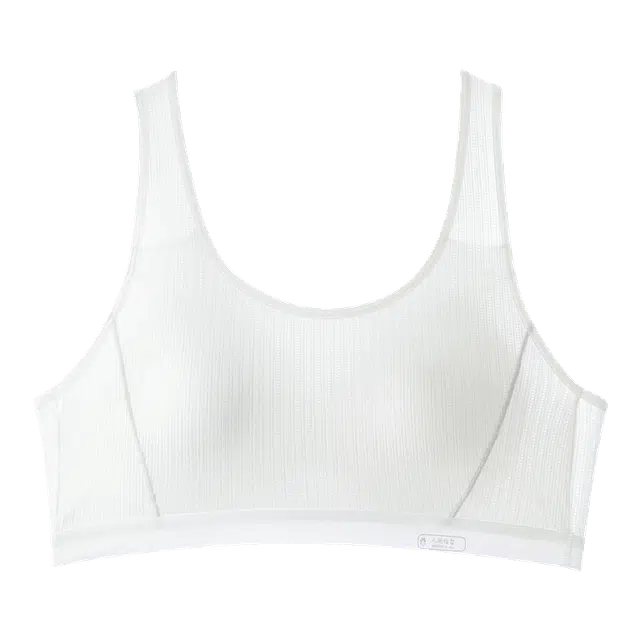 俏佳人 青春发育期无钢圈透气抗菌学生运动减震网眼固定杯文胸 女款