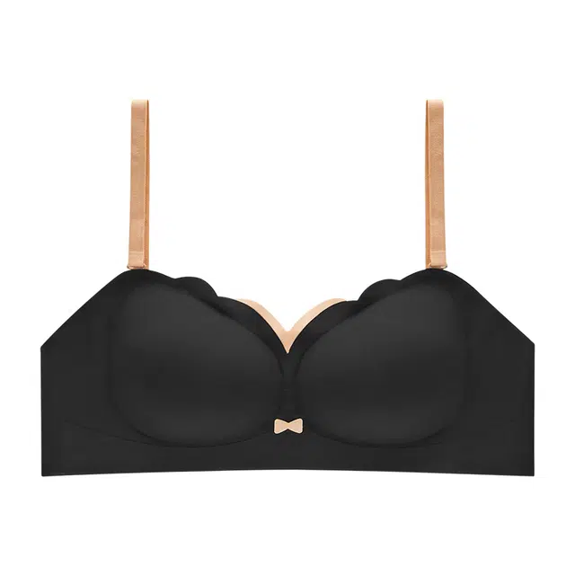 橡柠派 薄款软支撑没钢圈聚拢防下垂收副乳内衣小胸显大防滑抹胸舒适好穿文胸 女款