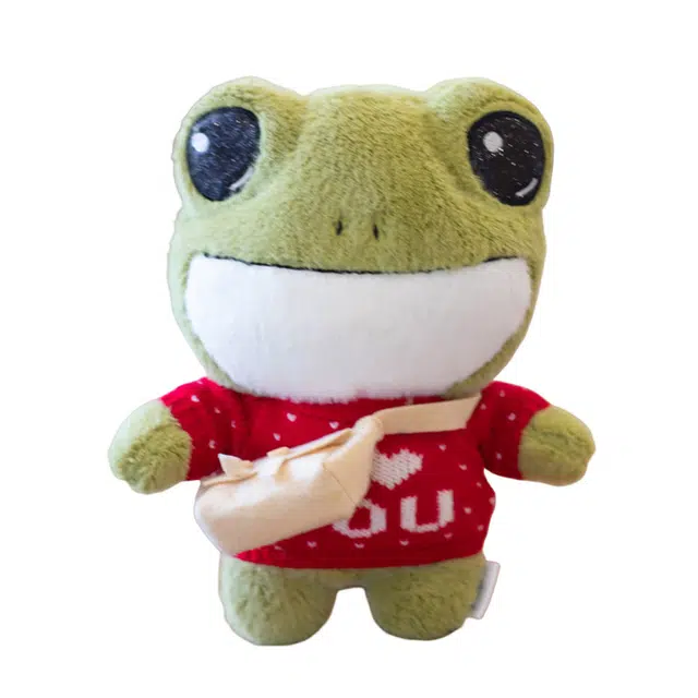 狐狸仙 可爱背包小青蛙 安抚布娃娃 玩偶 毛绒公仔