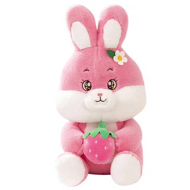 狐狸仙 可爱坐姿水果草莓小兔子 萌兔 玩偶 毛绒公仔