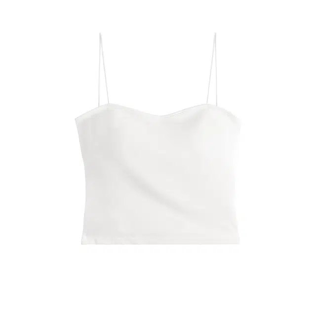 麓蔓蒂 纯欲性感带胸垫细绳肩带修身显瘦内搭打底抹胸美背吊带 女款