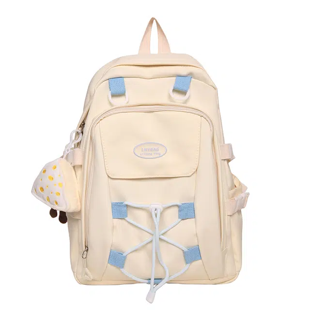 醇龙  尼龙男女通用多色小众设计感抽绳复古日系高颜值双肩包