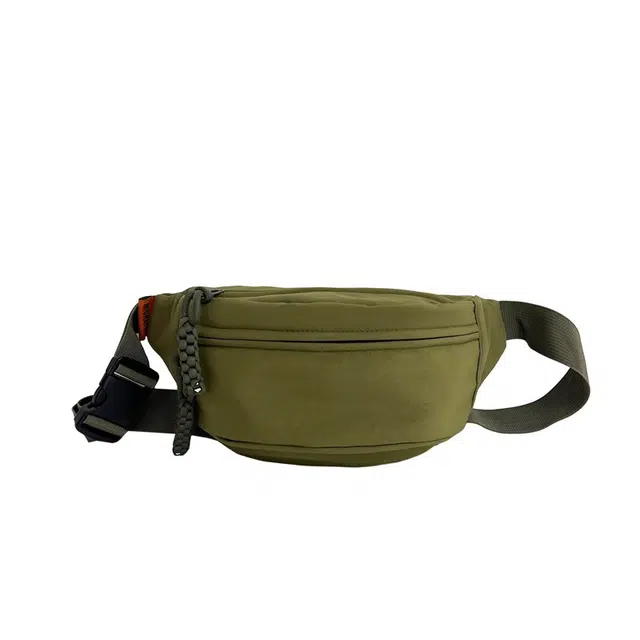 醇龙 纯色潮酷简约时尚韩版 牛津纺 腰包胸包 常规 男女同款情侣款 军绿色/黑色/米白色/桔色/蓝色