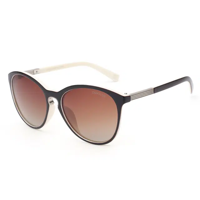 康视顿 偏光经典太阳镜防紫外线茶色 飞行员式 太阳眼镜 女款