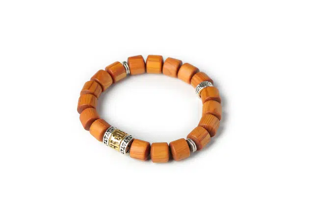 三檀小舍 国风国潮 桶珠 氛围感小众设计 木作 手串 男女同款情侣款 崖柏