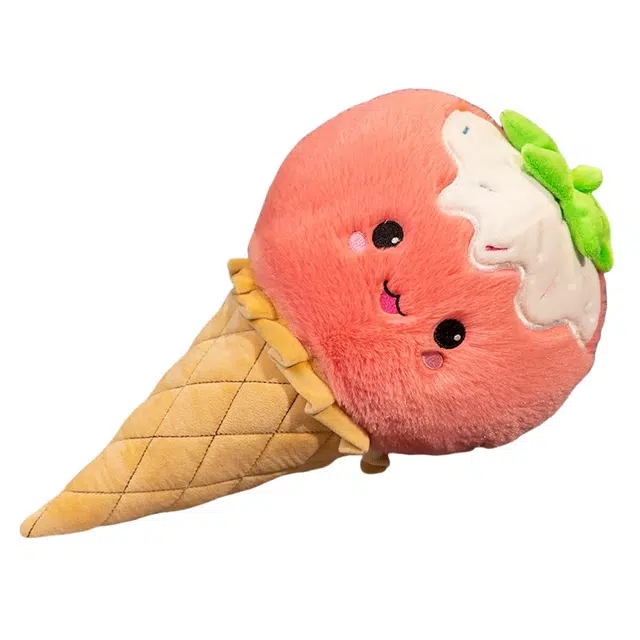 狐狸仙 卡通水果冰淇淋 蛋筒甜筒抱枕 玩偶 毛绒公仔
