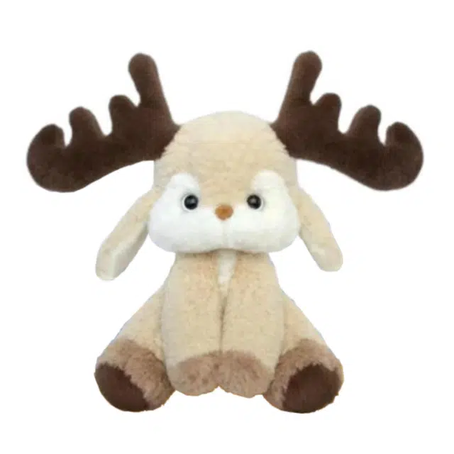 雄俊 大大鹿角乖乖小鹿 超萌小麋鹿 治愈系 抱枕 玩偶 毛绒公仔