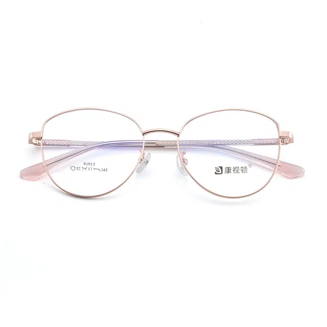 【联系客服可配度数】 康视顿 猫耳设计 金属 猫眼 光学镜架 女款