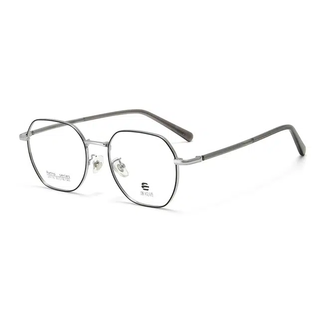 康视顿 修颜瘦脸几何框 合金 不规则形 光学镜架 男女同款情侣款