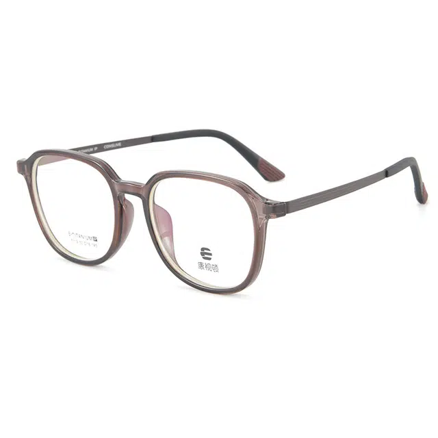 【联系客服可配度数】 康视顿 时尚潮流近视眼镜框 β钛 方形 光学镜架 男女同款情侣款 可选蔡司依视路明月凯米镜片