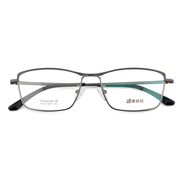 【联系客服可配度数】 康视顿 防蓝光超轻气质商务 纯钛 方形 光学镜架 男款 可选依视路蔡司明月凯米镜片