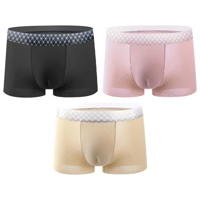 二三二三 舒适透气薄款抗菌无痕凉感内裤 男款 组合装